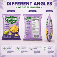 Personnalisation de l'emballage des chips de tortilla, sachet en plastique en aluminium thermoscellable pour les chips de tortilla entières, chips croustillantes