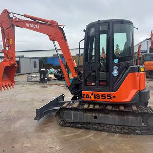 Mini-excavatrice Hitachi ZX55 d'occasion haute performance, 5 tonnes, pour travaux de construction, avec moteur, boîte de vitesses et pompe à engrenages d'origine. - Product Image 1