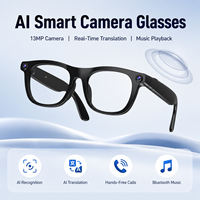 Gafas Inteligentes con Asistente de IA de 13MP, Grabación de Video WiFi, Toma de Fotos HD, Llamadas, Traducción en Tiempo Real, Música, para Hombres y Mujeres