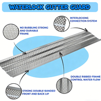 Grille de protection de gouttière en aluminium perforé sur mesure, largeur 5/6 pouces, pour toiture de construction