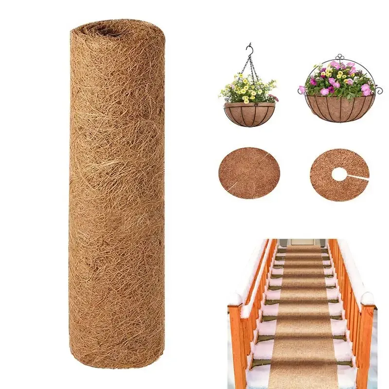 코코 카펫 절단 가능한 바닥 매트 정원 스노우 그라운드 논슬립 화분 정원 식물 매트 코코넛 실크 롤 섬유 팜 카펫