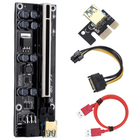 Adaptateur de carte d'extension PCI-E Riser Express 1X 4x 16x VER009S Plus pour GPU, avec 8 condensateurs