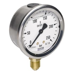 Manómetro de Presión de Buena Calidad EN831-1 ICs Modelo 213.53.063 Roscado de Latón Lleno de Glicerina - Product Image 3