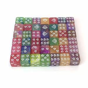 Acrílico con Patrón de Diamantes Blancos y Morados de 3 Colores para Dados de Juegos de Mesa RPG - Product Image 3