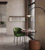 Table basse Brikley en HPL imperméable, surface solide, mobilier d'extérieur, design moderne et compact