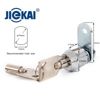 JK500 – serrure d'armoire personnalisée de 19mm, compartiment à clé pour camping-car, serrure à clé, serrure à came tubulaire