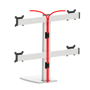 New <span class=keywords><strong>Quad</strong></span> <span class=keywords><strong>Monitor</strong></span> núi Máy tính để bàn đứng với hợp kim nhôm xây dựng 32 inch dây quản lý trên trở lại cho xếp chồng lên nhau màn hình - Product Image 3
