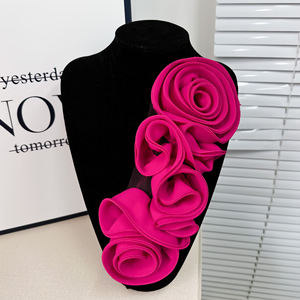 Simplicidad Dacron 3D decoración Floral forma de flor accesorios de vestido de novia parche Floral desmontable accesorio de ropa DIY - Product Image 1