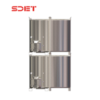 Cuves de fermentation carrées en acier inoxydable à double enveloppe pour la vinification avec prise pour chariot élévateur / raccord
