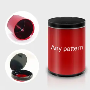 Car Logo Ashtray Storage Cup Smokeless Car cigarette car smoking trash can sundries box Alloy Universal Logo customization