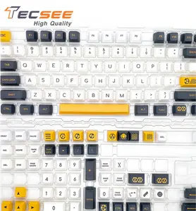 Tecsee In Stock Drop Shipping Dye-sub Cherry XDA Profile Keyboard Keycaps OEM Profile Keycaps Custom Double Shot PBT Keycaps Set