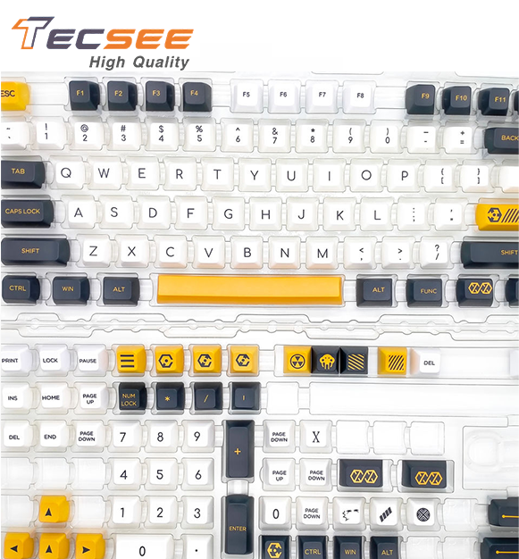 Tecsee in Stock Drop Shipping Dye-sub Cherry XDA Profile Keyboard Keycaps OEM Profile Keycaps Custom Double Shot PBT Keycaps Set