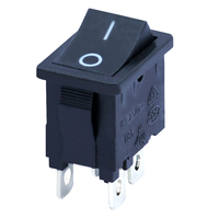 Interrupteur à bascule série MR-6 10A 125VAC/ 6A 250VAC 4Pin fonction marche-arrêt DPST boîtier noir illuminé ou non illuminé