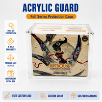 Boîte de présentation en acrylique pour boosters de cartes à collectionner (TCG) – Protection UV transparente, rangement en gros, taille standard
