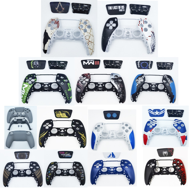 Custom Faceplate Shell Top Cover for PS5 BDM-010 020 030 040 050Controller Bottom Housing Shell Decorative Strip