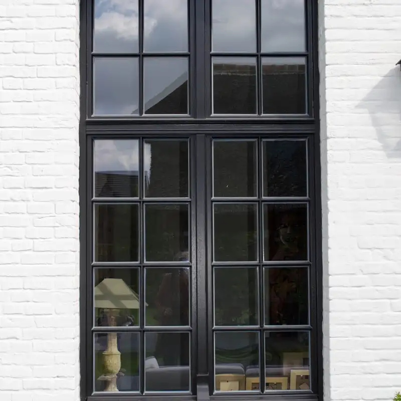Griglia per finestra in vetro a battente da 6mm con telaio in alluminio in ghisa d'acciaio con Design