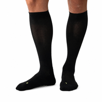 Chaussettes de compression respirantes à séchage rapide en Spandex/Nylon certifiées de niveau supérieur, hauteur genou, 15-20 mmHg