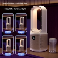 Ventilateur de bureau sans pales à turbine, rechargeable, avec fonction humidification et pulvérisation, idéal pour la maison et le bureau - Meilleures ventes