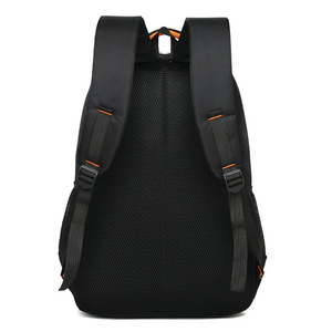 <b>Student</b> <b>Backpack</b> 18 In Unisex With Computer Interlayer For Leisure Travel Black Orange Blue Green Solid Color - Product Image 1