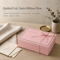 Boîte cadeau matelassée avec nœud en ruban pour cadeau de mariage, emballage de luxe, élégant contenant en carton, vente en gros, logo personnalisé