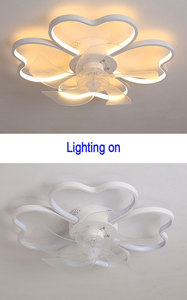 <span class=keywords><strong>Diseño</strong></span> moderno decorativo 110-220V lámpara de <span class=keywords><strong>ventilador</strong></span> de techo en forma de pétalo con luces Led Control remoto para habitación de niños - Product Image 3