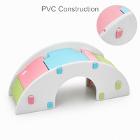 Maisonnette pour hamster en mousse PVC à assembler, pont à bascule pour petits animaux, nid, villa, chalet, jouet durable et léger pour usage intérieur, doré
