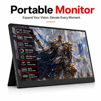 Moniteur portable ODM 15,6 pouces IPS avec écran LED Full HD USB-C, lecture multimédia sans fil pour le travail mobile et les voyages