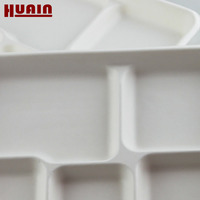 Baki Pulp Tebu Putih Kustom Tahan Guncangan Biodegradable Ramah Lingkungan Kemasan Pelindung Serat Cetak