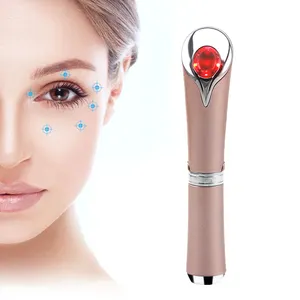 Augen lippen ionen massage gerät Stift Anti-Aging Vibrierende Gesichts werkzeuge Rotlicht-Ionen-Augenpflege-Massagegerät-Therapie stab