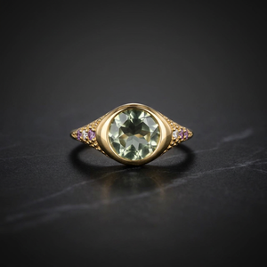 S925 14K <b>Gold</b> Plated Rhodium Plated Chunky Classic Pink <b>Opal</b> Cubic Zirconia Unisex <b>Ring</b> Customizable Retails OEM ODM Party - Product Image 3