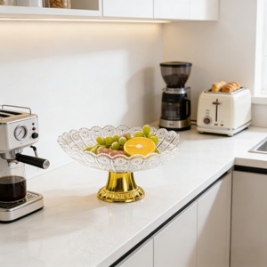 Bol de service en verre cristal transparent classique, non toxique, sans BPA, compatible lave-<span class=keywords><strong>vaisselle</strong></span>, durable, pour la maison, la cuisine et la décoration de fête (vente en gros) - Product Image 6