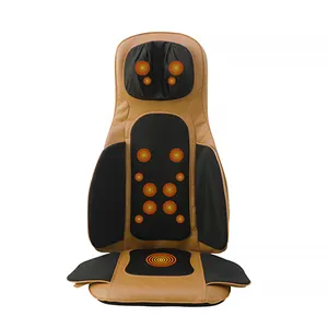 New design heat kneading back waist massage seat cushion full back massage cushion