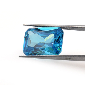Precio al por mayor hermosa piedra sintética azul CZ Octágono princesa corte aguamarina <span class=keywords><strong>zirconia</strong></span> cúbica piedras preciosas precio por quilate - Product Image 5