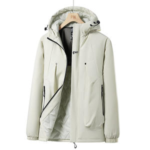 Veste polaire à capuche pour homme, coupe-vent, élégante, avec logo personnalisé, nouvelle collection hiver 2025 - Product Image 2