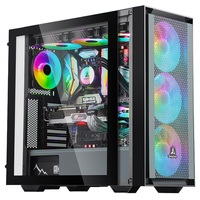 ATX Gaming Desktop case Dual Server Chassis Gaming Computer Full Aluminum Alloy Panel Rotated Glass Overhead 360 Cold Row