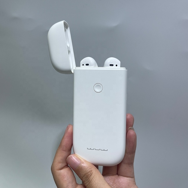 Wireless Earbuds BT 5.0 Headphones Stereo Sounds Earphone Power Bank 5200 Mah Half In-Ear Earphones for iPhone Android Earbuds