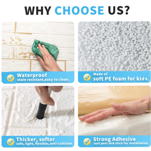 Adesivi Murali 3D in Schiuma Autoadesivi Stile Giapponese Moderno, Impermeabili, Ignifughi, Fonoassorbenti, con Motivi Geometrici a Strisce - Product Image 5