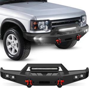 Pare-chocs avant tout-terrain au prix d'usine, compatible avec Land Rover <span class=keywords><strong>Discovery</strong></span> <span class=keywords><strong>2</strong></span> 1999-2004, pare-chocs Rock Crawler avec éclairage LED intégré et plaque de treuil - Product Image 1