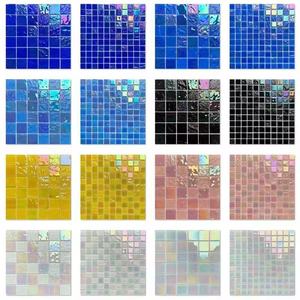 <span class=keywords><strong>Piastrelle</strong></span> a mosaico in vetro iridescente 300x300mm Design moderno per bagno esterno piscina camera da letto <span class=keywords><strong>cucina</strong></span> Hotel uso della parete interna - Product Image 1