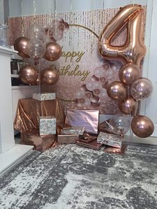 Toile <span class=keywords><strong>de</strong></span> fond <span class=keywords><strong>de</strong></span> photographie rose or joyeux <span class=keywords><strong>anniversaire</strong></span>, paillettes scintillantes, ballon, femme, princesse douce, fille, fête d'<span class=keywords><strong>anniversaire</strong></span> féminine, photo - Product Image 5