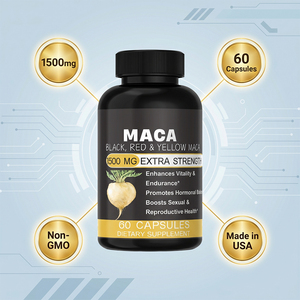 Cápsulas de Raíz de <span class=keywords><strong>Maca</strong></span> Orgánica OEM, Suplemento Botánico con Extracto Natural de Raíz, Píldoras Vegetales para Apoyo Dietético - Product Image 2