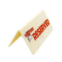 Support de plaque de nom de bureau en acrylique PMMA avec logo personnalisé, 5x3, horizontal, incliné, panneau de signalisation