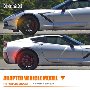 Feux de position latéraux <span class=keywords><strong>LED</strong></span> en vrac pour Chevrolet Corvette C7 2014-2019 Z06 Grand Sport, feux de dégagement de garde-boue fumés transparents, 4 pièces - Product Image 2