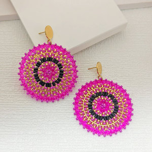 Pendientes de Cuentas Coloridas de Moda para Mujer, Joyería para Usar <span class=keywords><strong>en</strong></span> Vacaciones de <span class=keywords><strong>Verano</strong></span> <span class=keywords><strong>en</strong></span> la Playa, Pendientes Colgantes Estilo Bohemia - Product Image 3