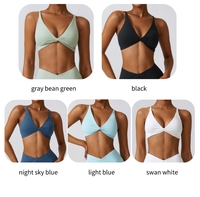 Nouvel ensemble de 6 pièces de sous-vêtements volumineux, soutien-gorge de yoga, leggings de fitness, leggings de sport à jambes larges, ensemble athlétique pour femmes