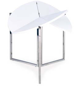 <span class=keywords><strong>Mesa</strong></span> redonda plegable <span class=keywords><strong>multiusos</strong></span> de madera moderna que se transforma de una consola compacta a una <span class=keywords><strong>mesa</strong></span> de comedor completa para <span class=keywords><strong>cocina</strong></span> y oficina - Product Image 6