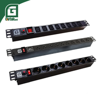 Caja de Distribución de Energía GETEKnet OEM ODM de 19 Pulgadas para Montaje en Rack, 1U 2U, Unidad de Distribución de Energía para Centro de Datos
