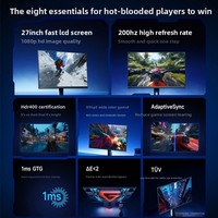 Monitor LCD Redmi G27 27 inci FHD, Monitor Gaming Tingkat Pemula dengan Refresh Rate Tinggi 200Hz