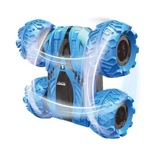 2,4G 4 канальный Дистанционно управляемый дрейф автомобиль 4WD Двухвалковая Stunt автомобилей повышенной проходимости электрический RC автомобиль-амфибия для мальчиков