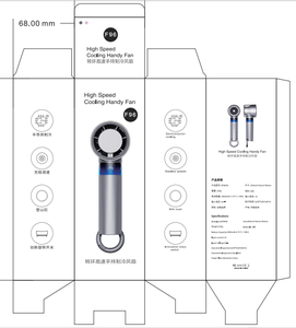 พัดลมมือถือแบบชาร์จ USB แบตเตอรี่ 3000mAh ปรับความเร็วได้ 100 ระดับ มอเตอร์ 9500 รอบต่อนาที ฟังก์ชั่นประคบเย็น พัดลมพกพา - Product Image 2